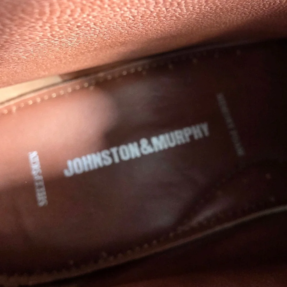 Johnston & Murphy Chukka Boots Black Pebbled Leather Sheepskin Mens 14 Excellent